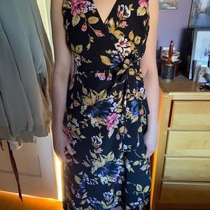 Vintage Floral Wrap Dress
